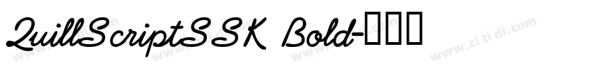 QuillScriptSSK Bold字体转换